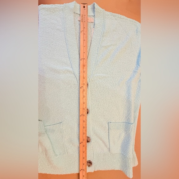 LOFT lightweight Robins egg Blue Button-Up Cardigan - Picture 11 of 11
